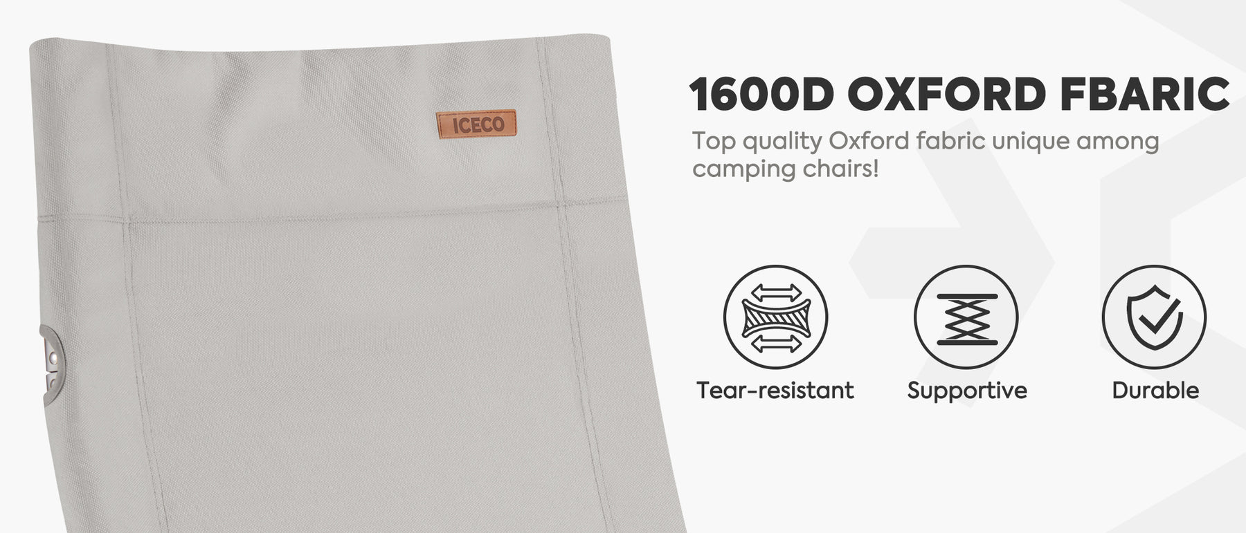 ICECO Ha1600 Adjustable Camping Chairs, High-Back Heavy Duty Folding ...