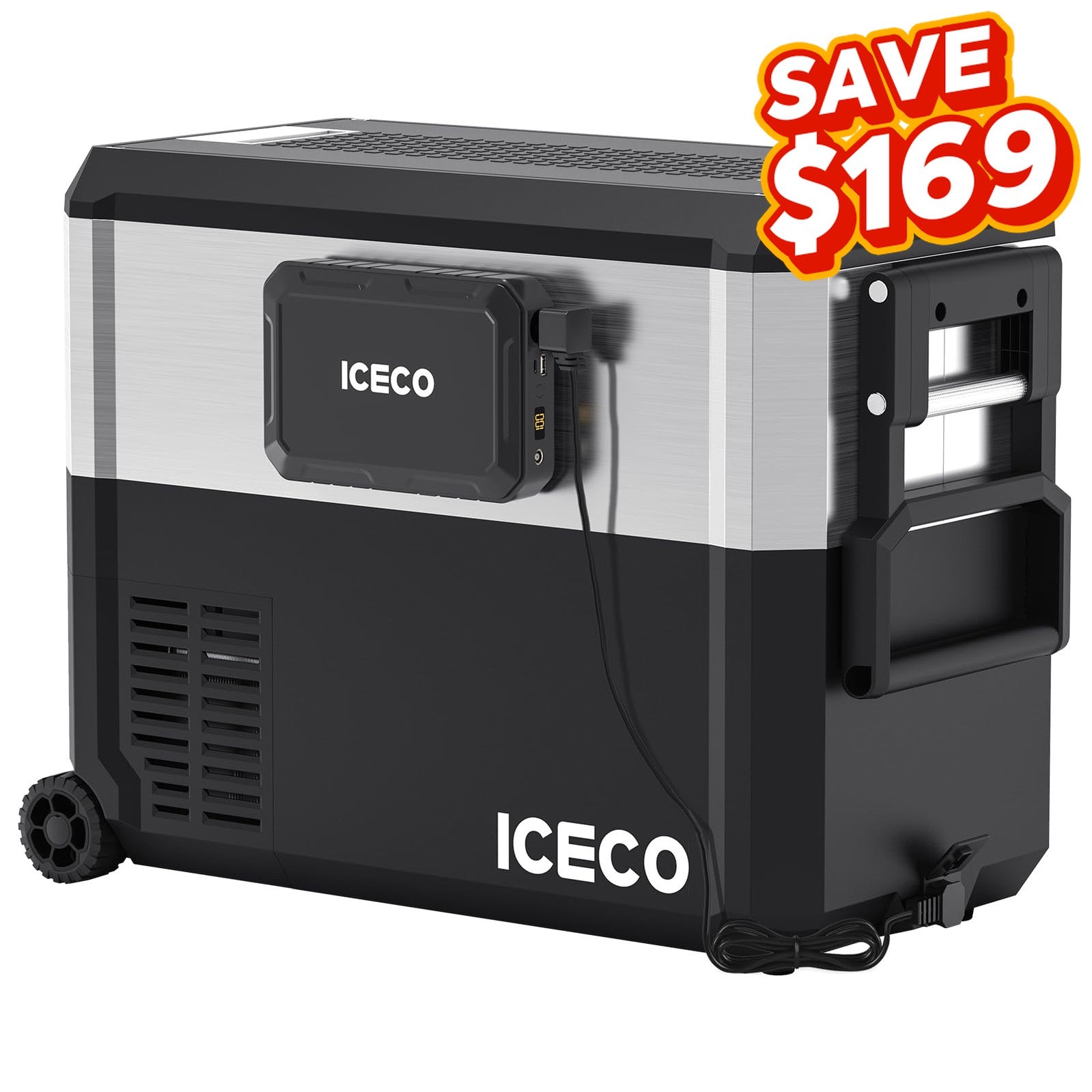 JP Pro Wheeled Portable Freezer with Magnetic Battery | ICECO-Portable Fridge-www.icecofreezer.com