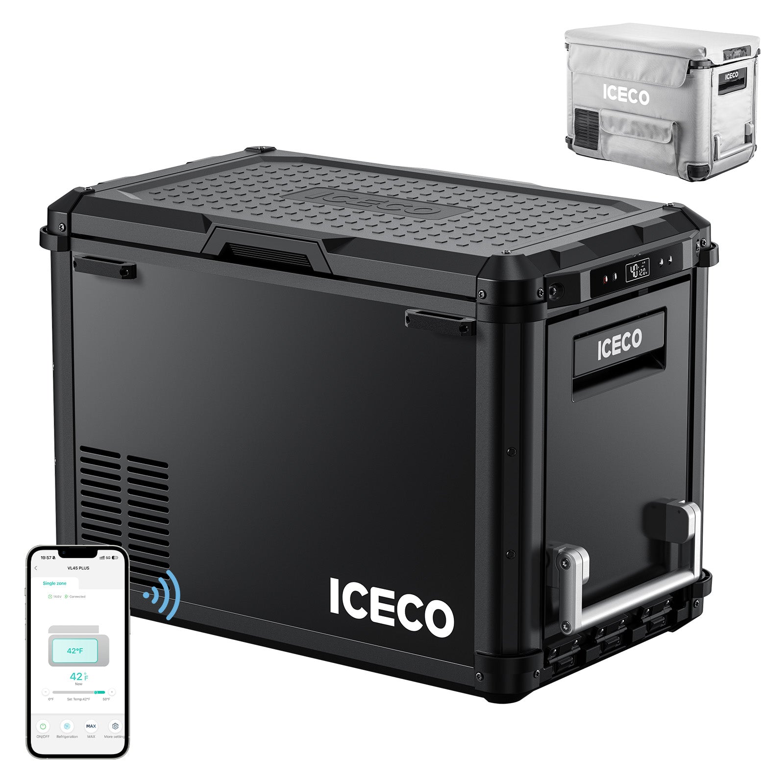 NEW! 44.4QT VL45PLUS 3 Ways Access Fridge Freezer | ICECO-Portable Fridge-www.icecofreezer.com