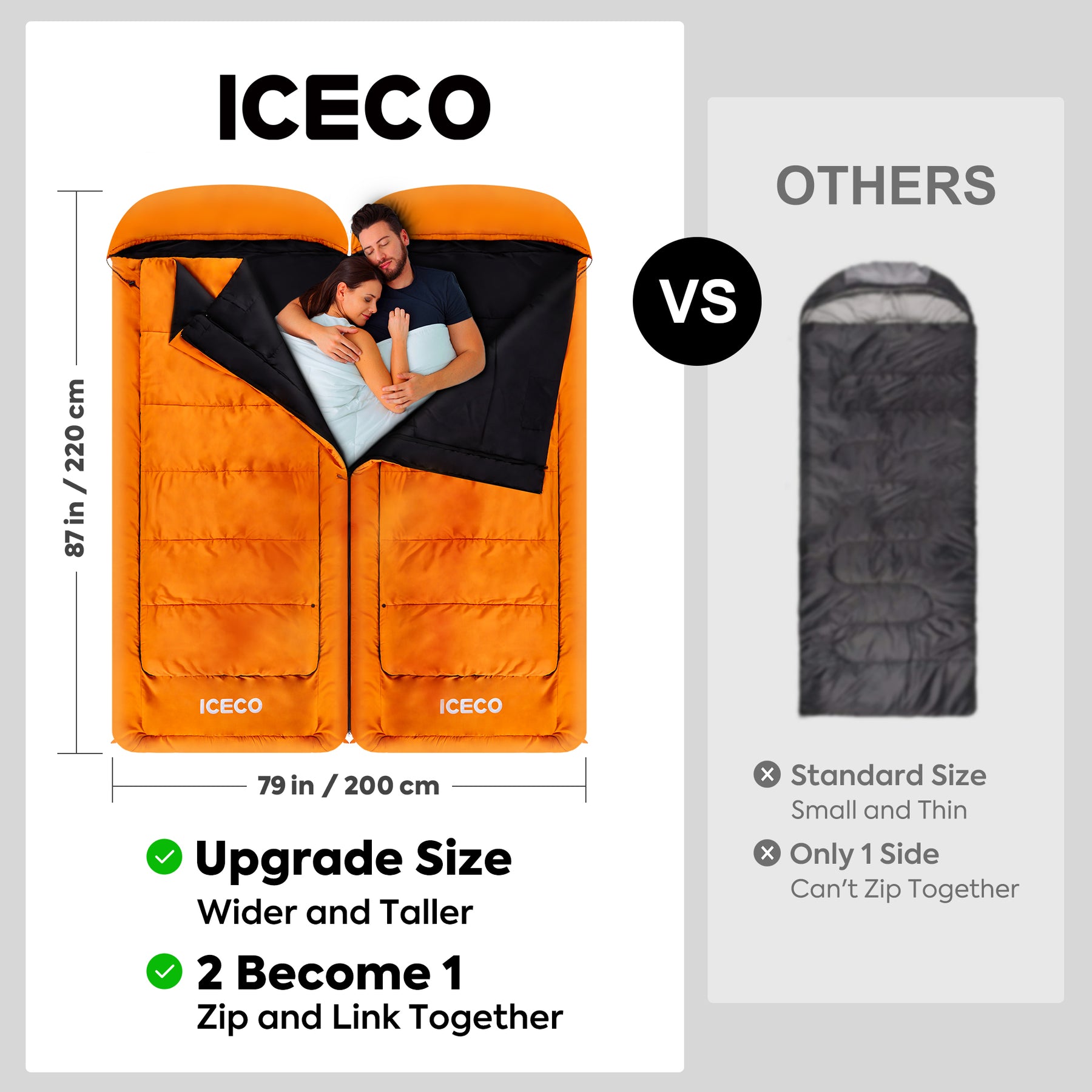 NEW ICECO 10℉ Sleeping Bag For Camping ICECOFREEZER