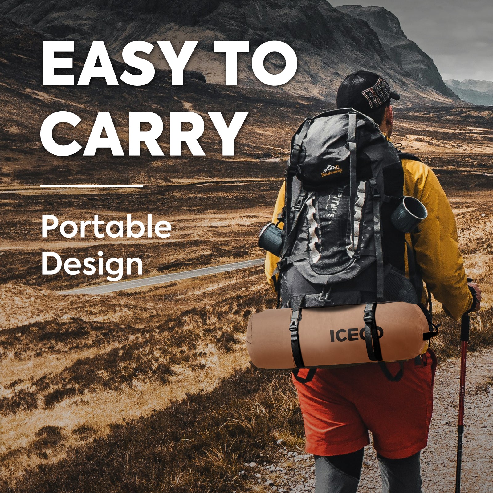 Portable Camping Cot khaki | ICECO-Outdoor Gear-www.icecofreezer.com
