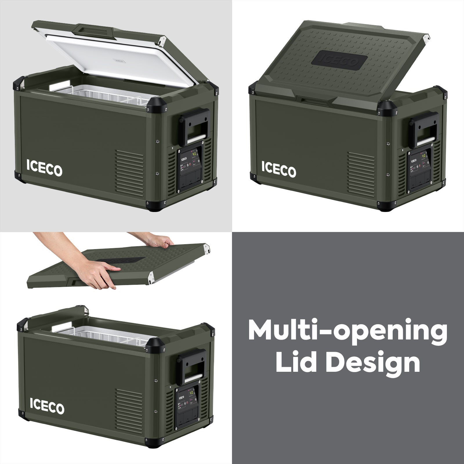 NEW！37QT VL35ProS Olive 12V Metal Single Zone Fridge Freezer | ICECO-Portable Fridge-www.icecofreezer.com