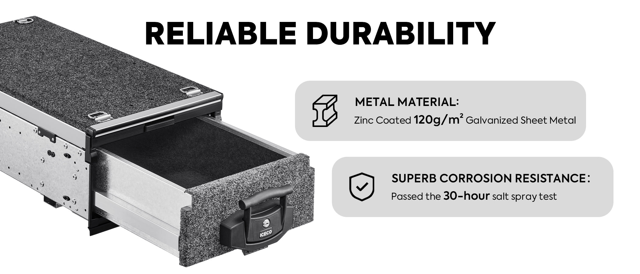 ICECO DS27 Drawer System Roller Drawer with Roller Floor