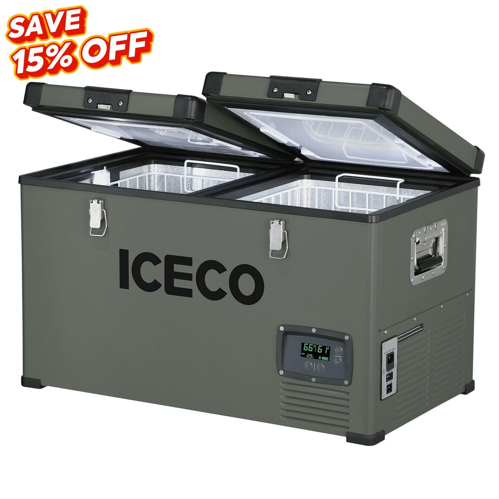 ICECO VL60 Dual Zone Fridge Freezer with Cover| ICECO-Portable Fridge-www.icecofreezer.com