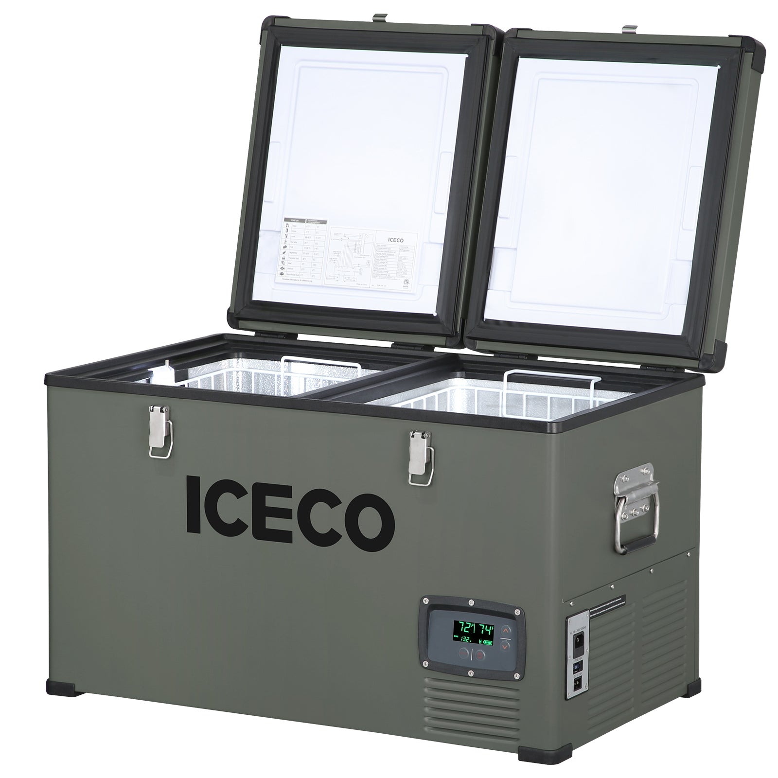 68.6QT VL65 Dual Zone Portable Fridge Plug In Cooler for Car with Secop